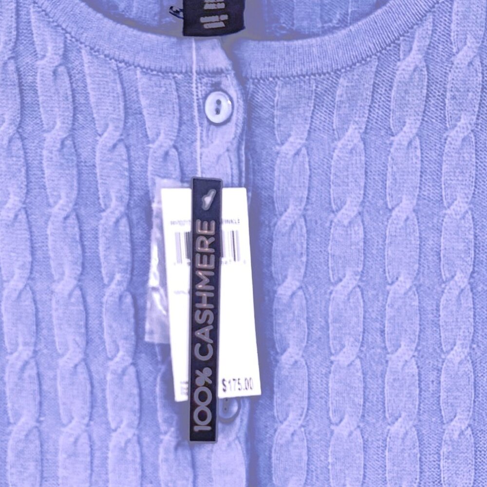 SOLD  House of Harlow Cashmere Sweater Vest in Periwinkle Blue Womens Size S NWT - Picture 3 of 10